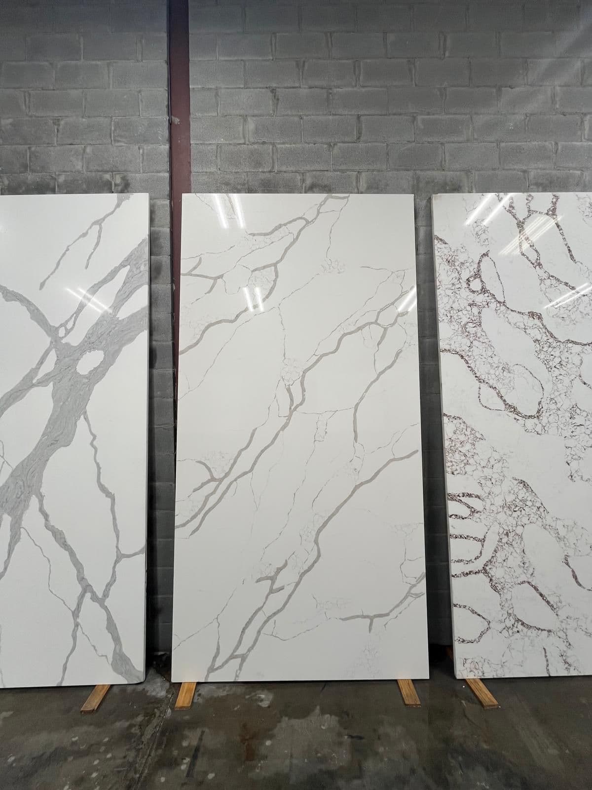 Quartz slab in stock at the workshop, photo 38