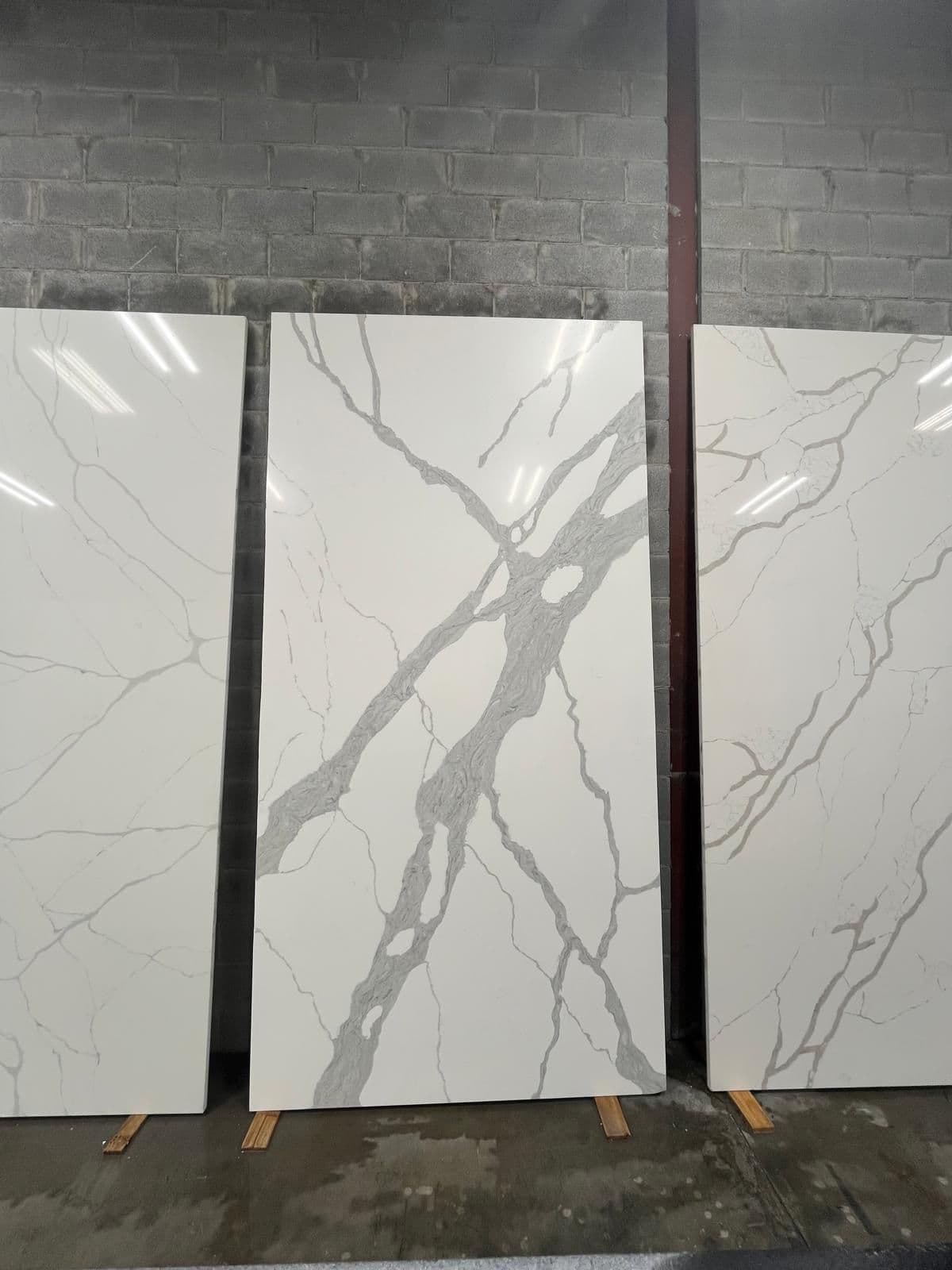 Quartz slab in stock at the workshop, photo 48